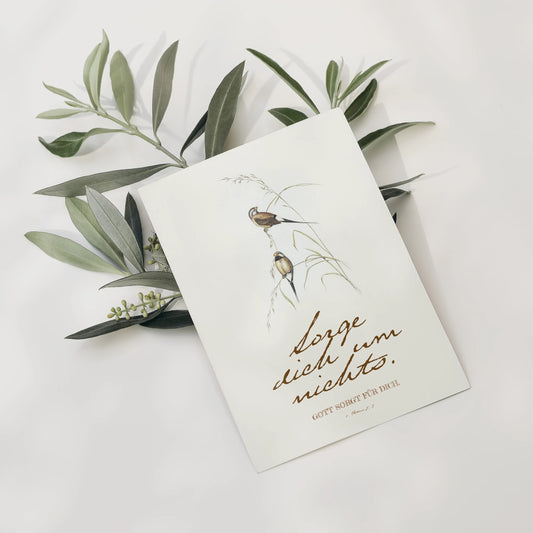 Sorge dich um nichts - Karte DIN A6 | Fokus:Jesus