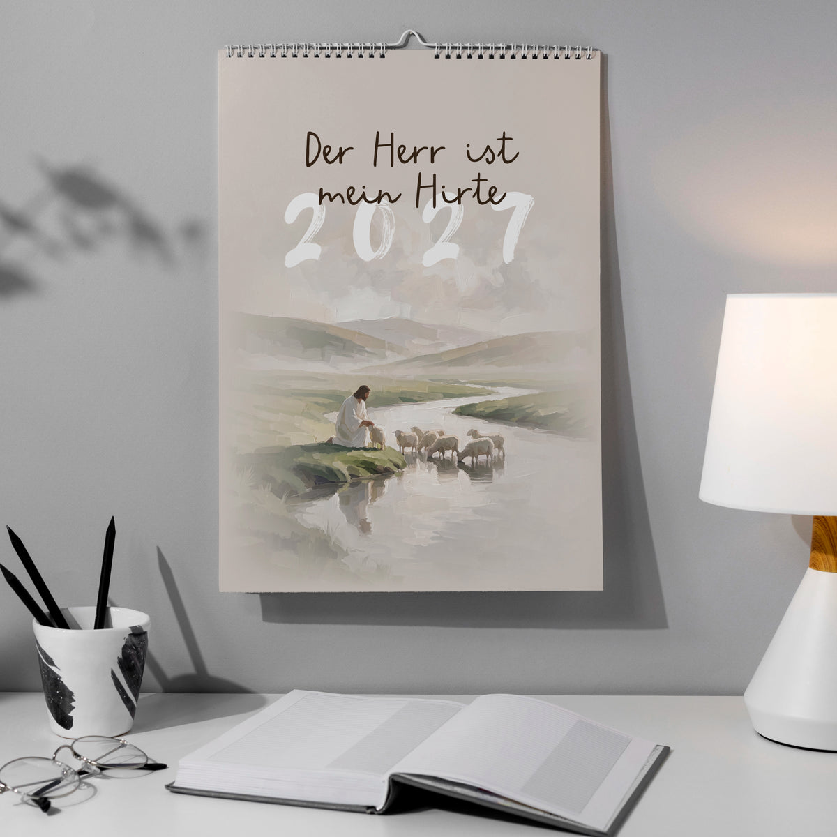 Familienkalender 2027 - Psalm 23: An der Seite des guten Hirten