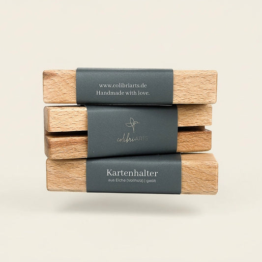 Kartenhalter Ecihe Vollholz geölt