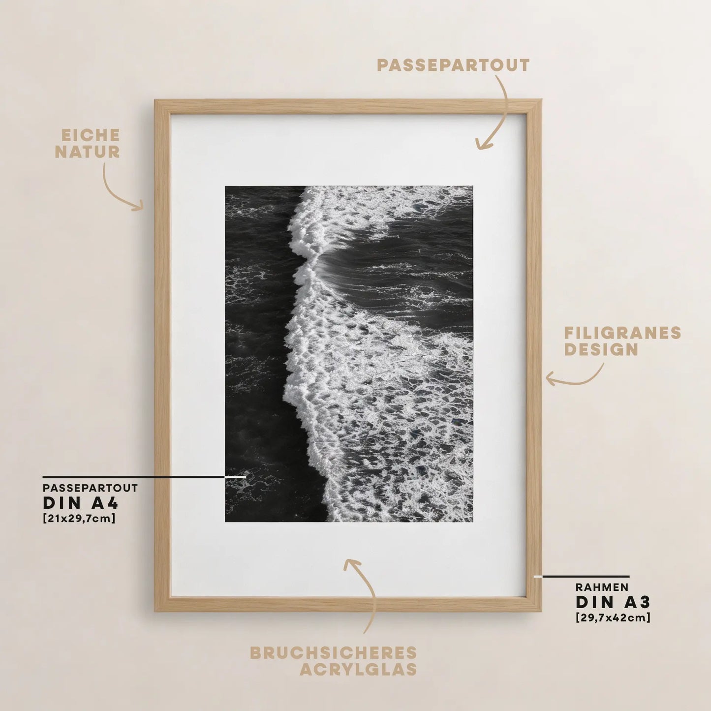 Bilderrahmen poster Eiche Natur