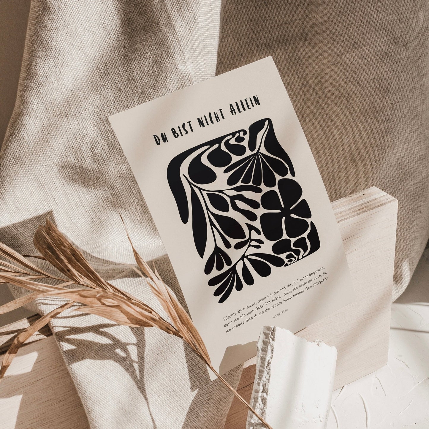 Du bist nicht allein - Karte DIN A6 | Bibelvers deutsch - colibriARTS