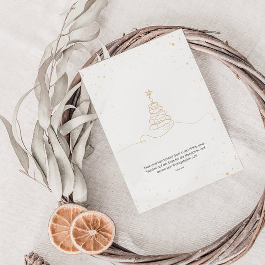 Ehre sei Gott in der Höhe - Karte DIN A6 - colibriARTS