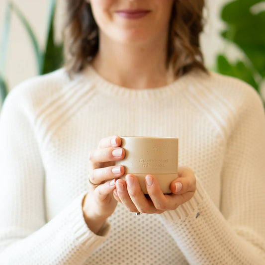 'Du warst es mir wert' - Tasse 230 ml | Gravierte Steingut- Tasse | christliches Geschenk