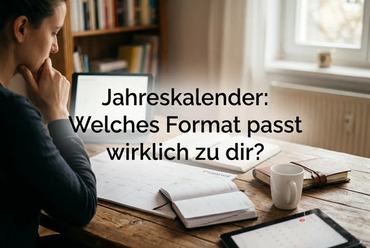 Professional header image for list-based article: Jahreskalender: Welches Format passt wirklich zu dir?