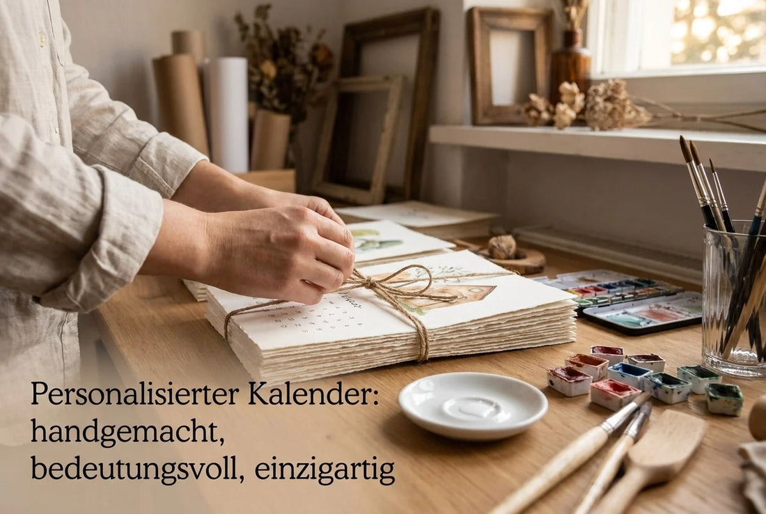 Professional header image for list-based article: Personalisierter Kalender: handgemacht, bedeutungsvoll, e...