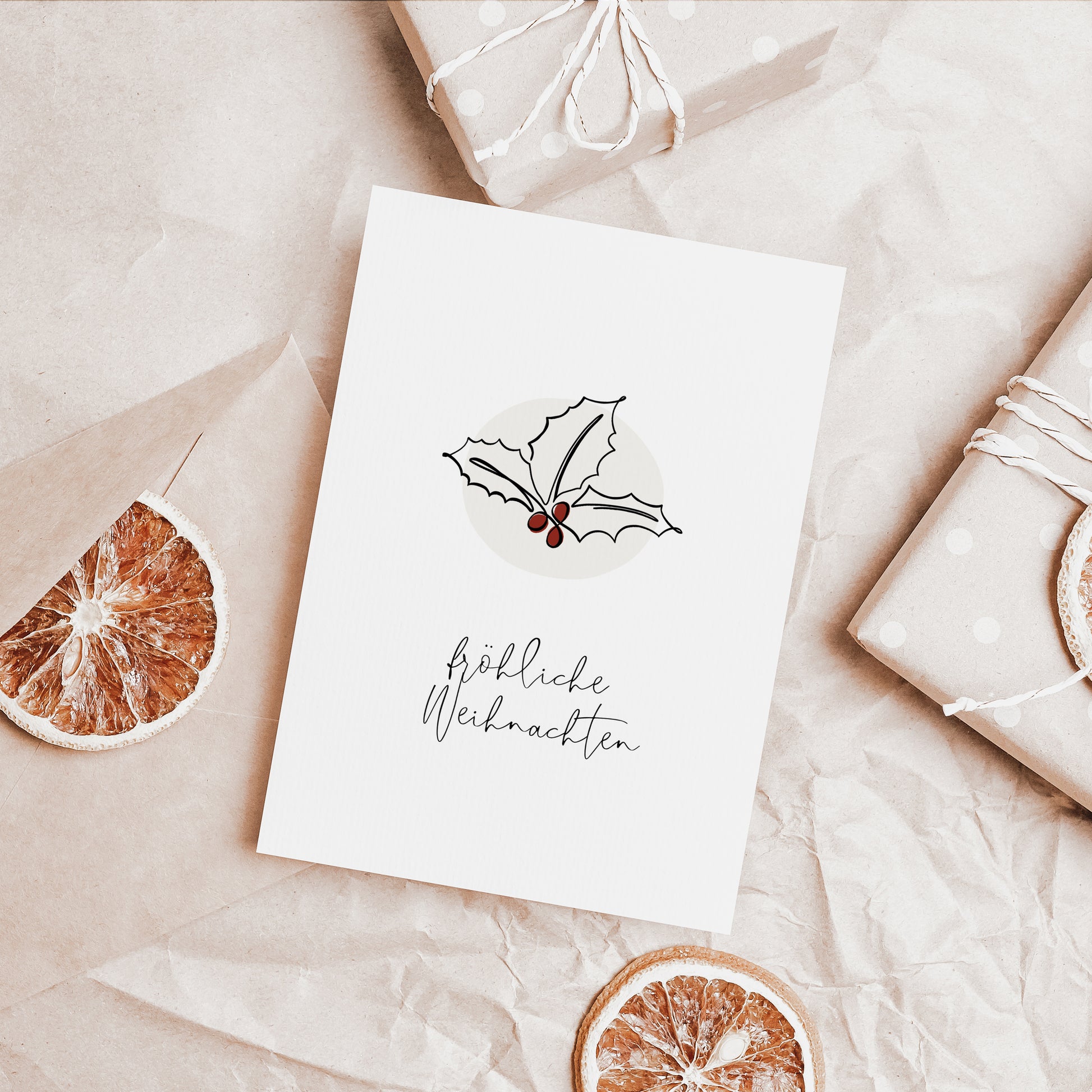 Fröhliche Weihnachten - Karte DIN A6 - colibriARTS