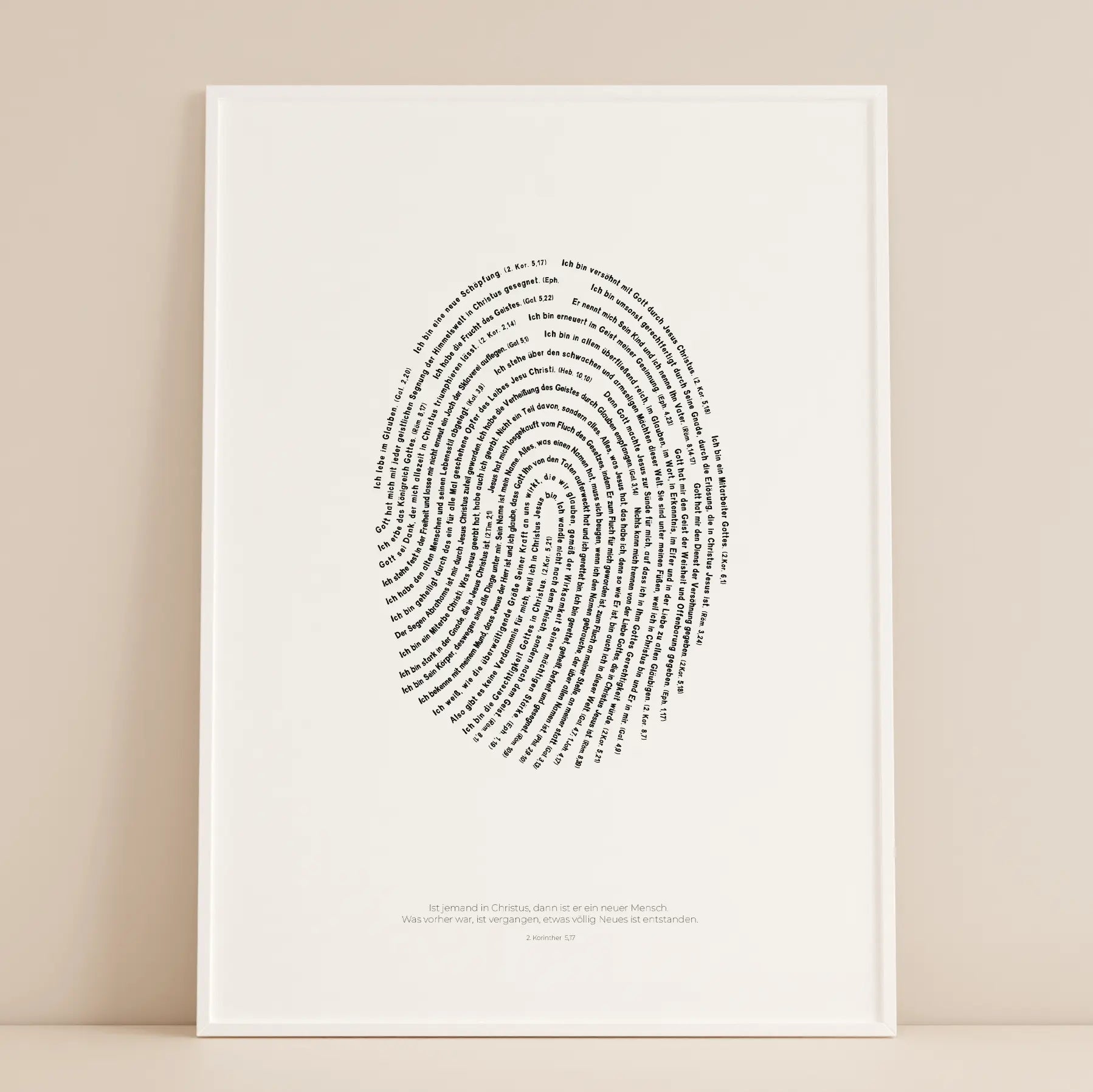 Identität in Christus - chritliche poster - Verheißung Gottes - Wandbild
