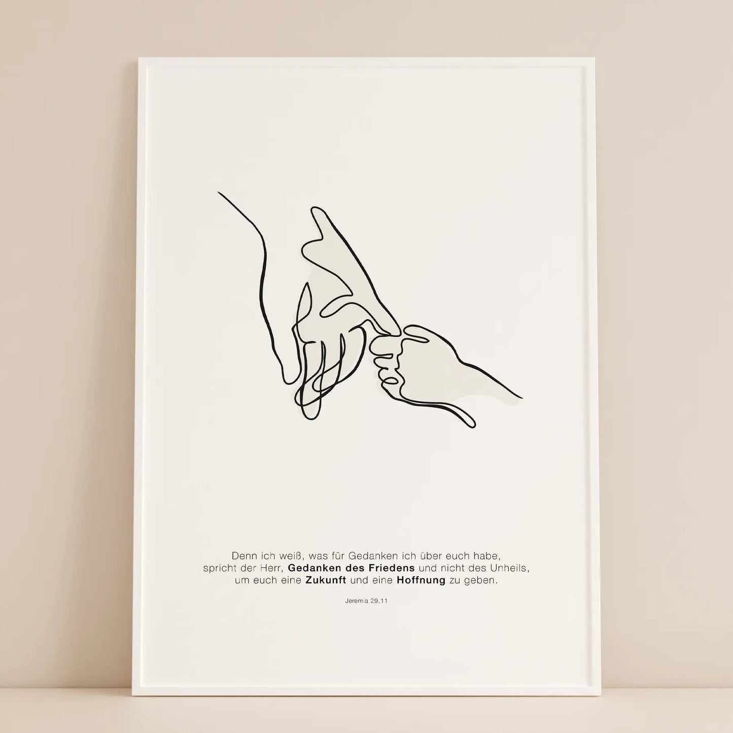 Friedensgedanken - christliche poster - wandbild - Jeremia 29,11