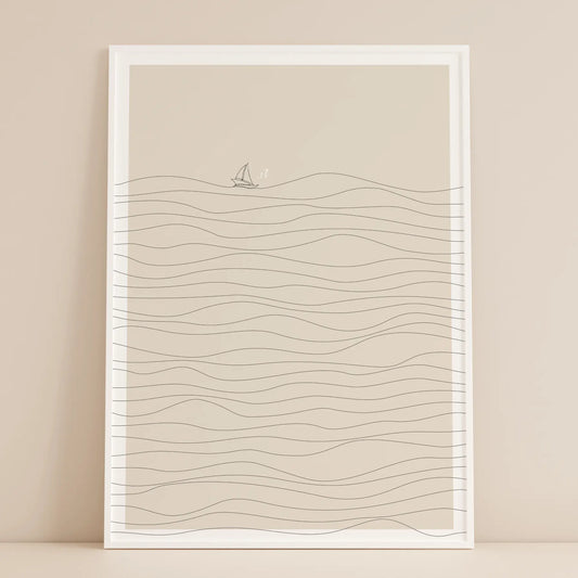 Geborgen im Sturm - christiche poster - Wandbild