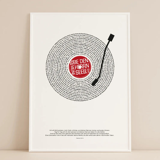 Lobe den Herrn_christiche poster - wandbild - Psalm 145