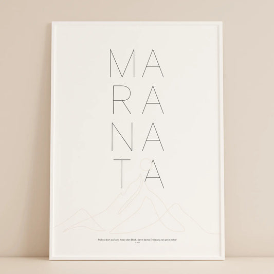Maranata - christiche poster - wandbild - Lukas 21