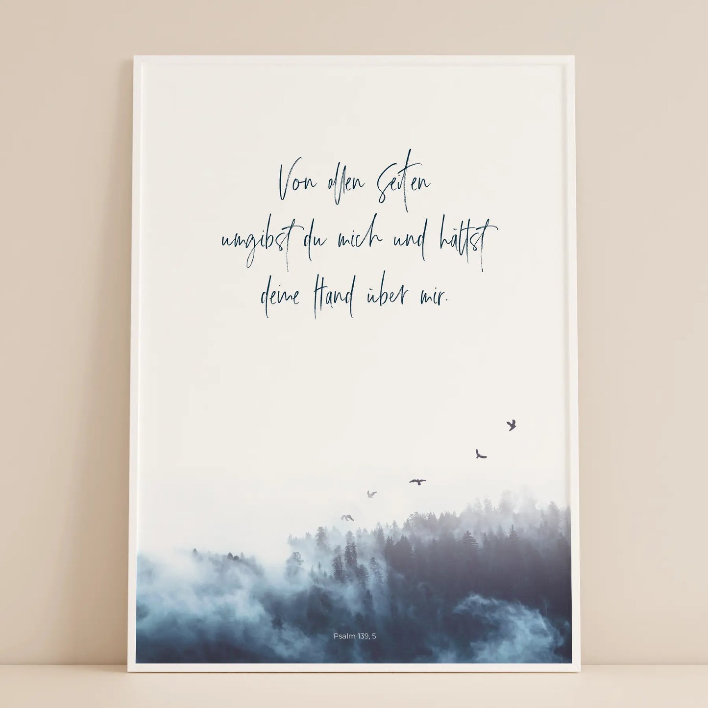 Umgeben - christiche poster - Wandbild - psalm 139