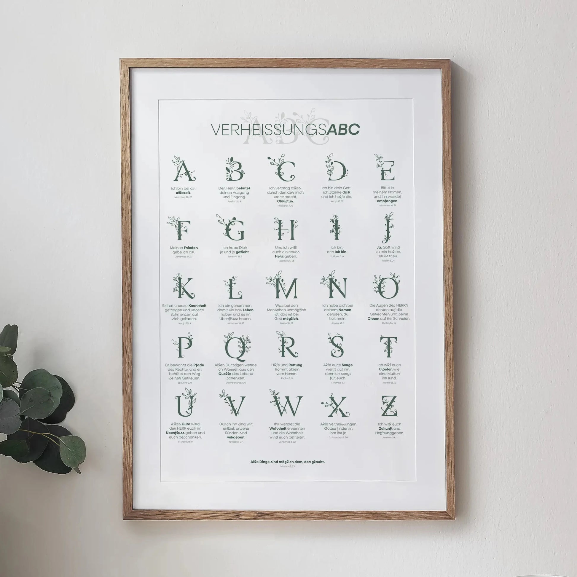 Poster VerheißungsABC Buchstaben Verheißungen Wandbild 
