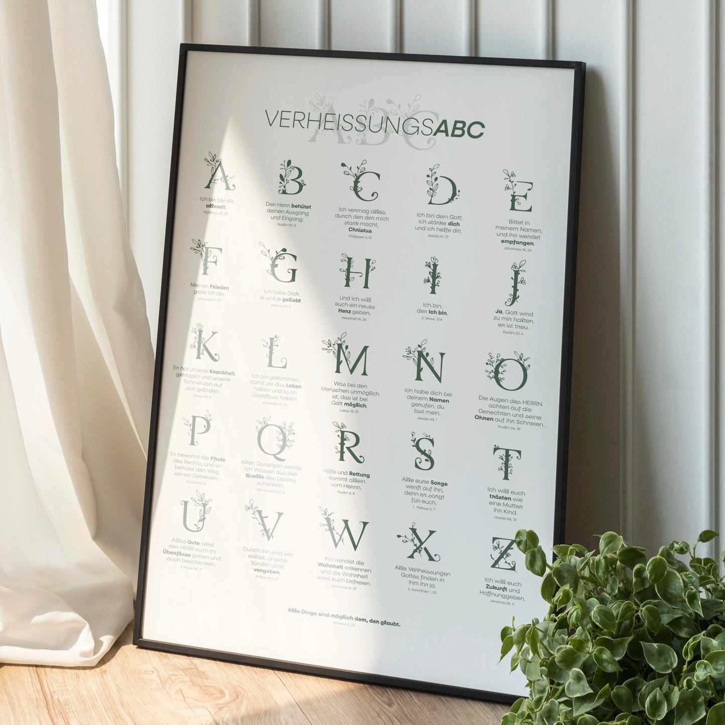 Poster VerheißungsABC Buchstaben Verheißungen Wandbild 