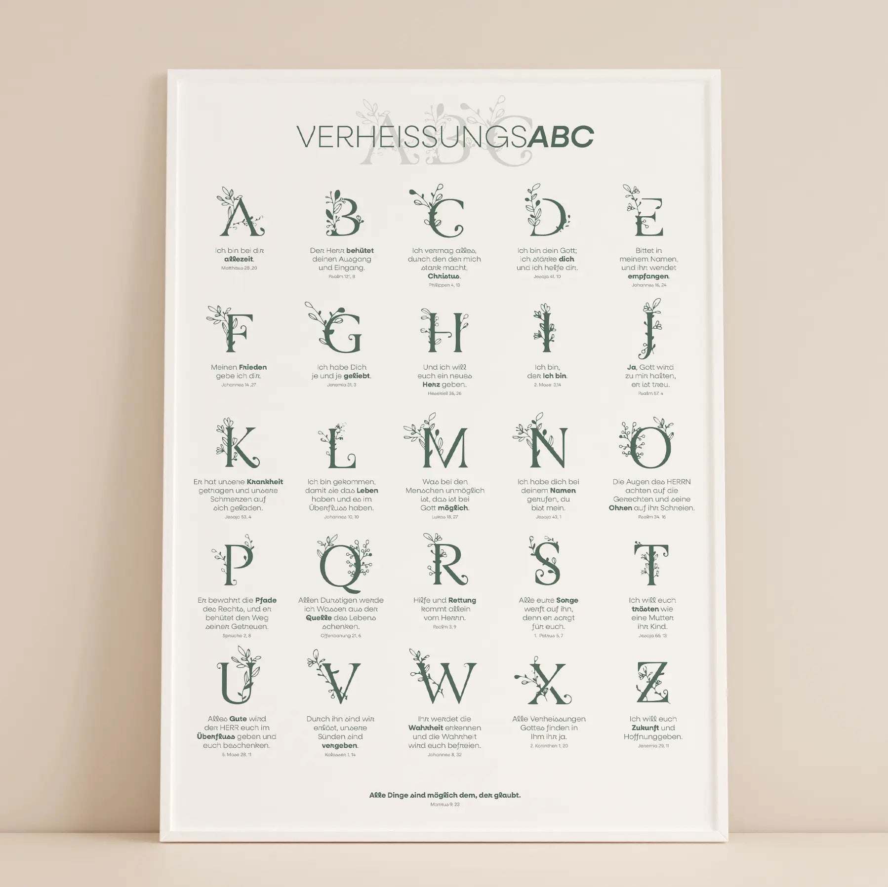 VerheißungsABC - christliche Poster -wandbild