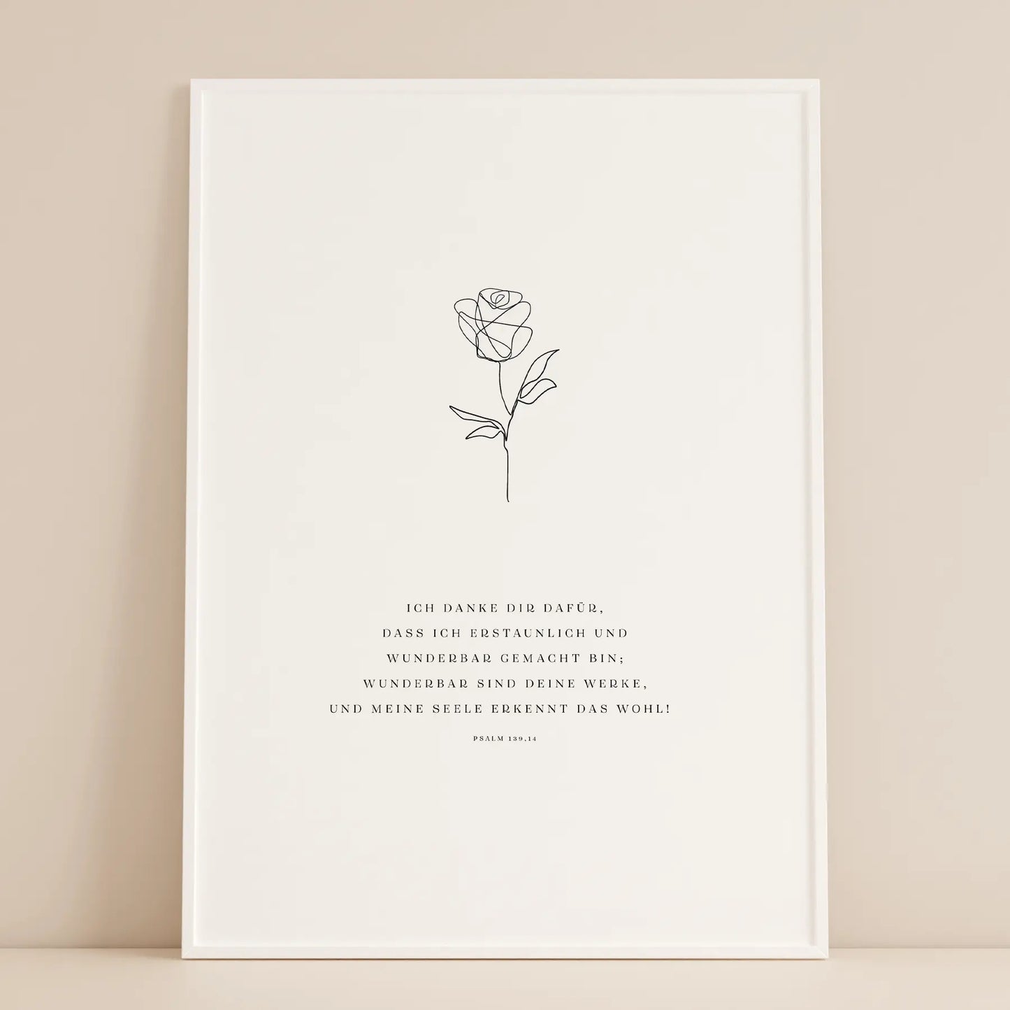 wunderbar gemacht - christliche poster - wandbild - psalm 139,14