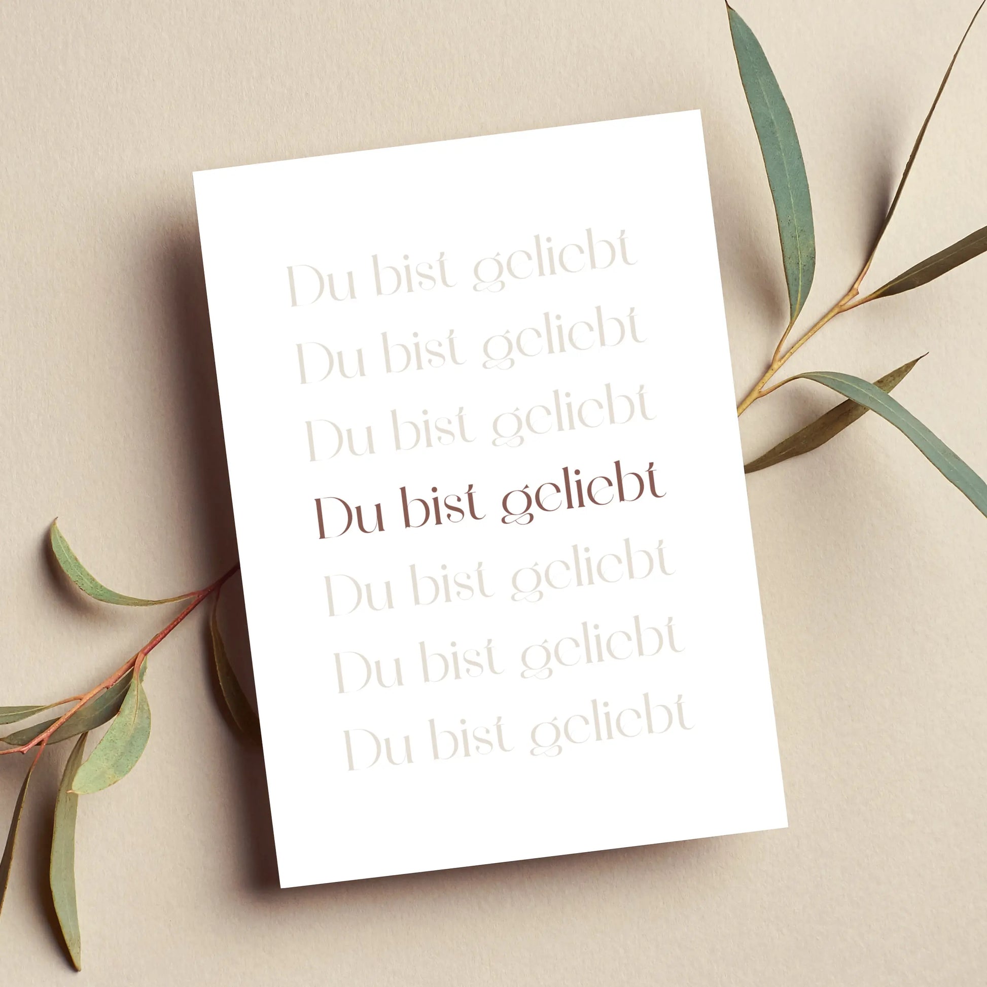 du bist geliebt - christliche karten