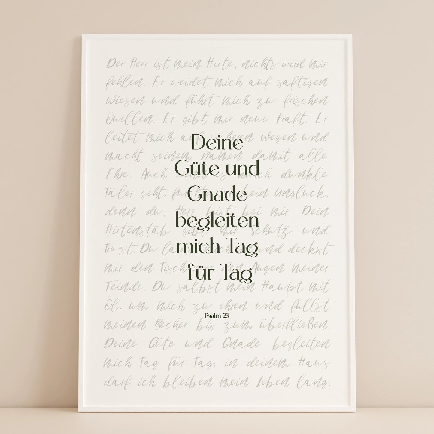 Psalm 23 - Poster DIN A3 | Bibelvers Deutsch
