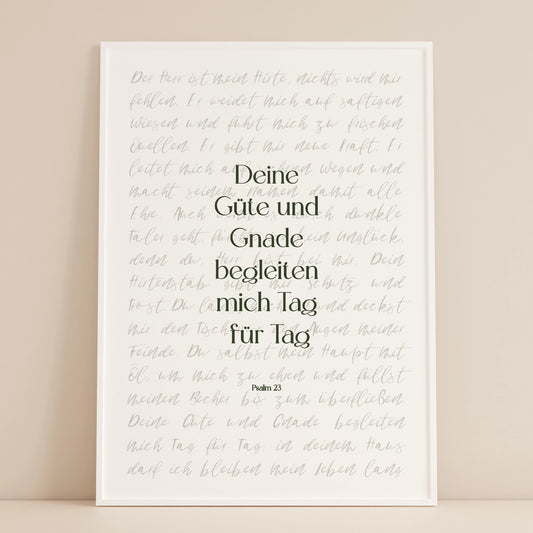 Psalm 23 - Poster DIN A3 | Bibelvers Deutsch