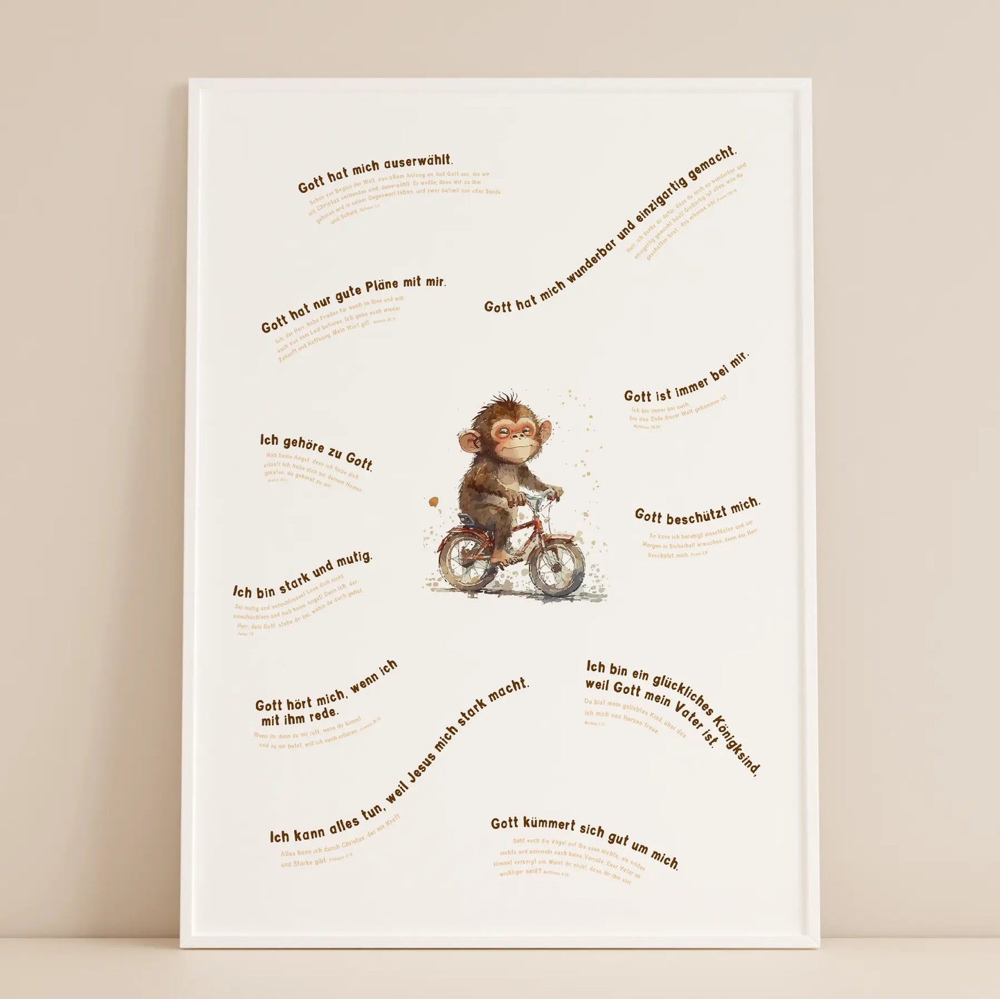 Mutmachposter Affe_christliche Poster - Wandbild