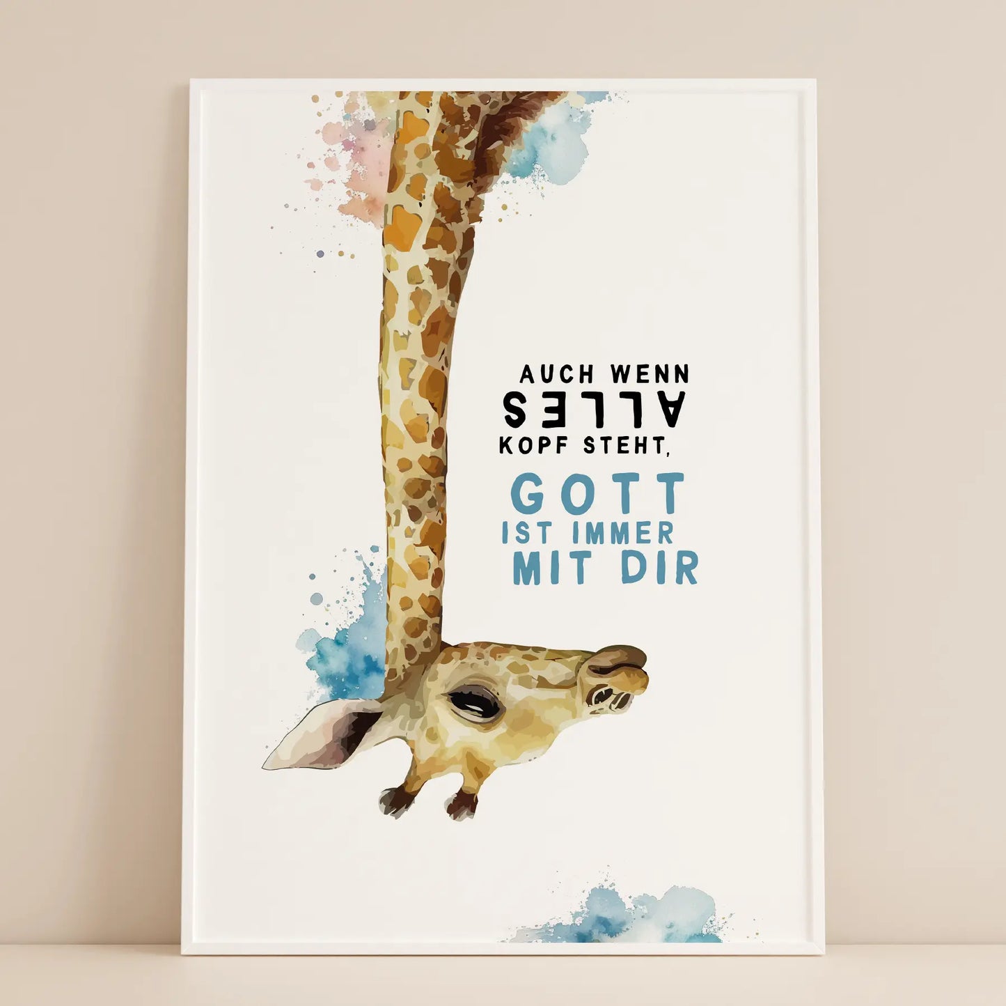 Gott ist mit dir_christliche Poster - Wandbild - Kinderzimmer