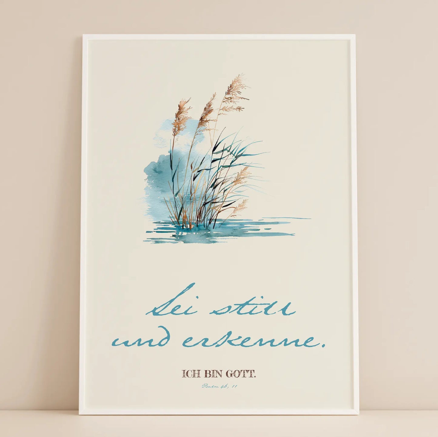 Sei still und erkenne - christliche poster - Wandbild