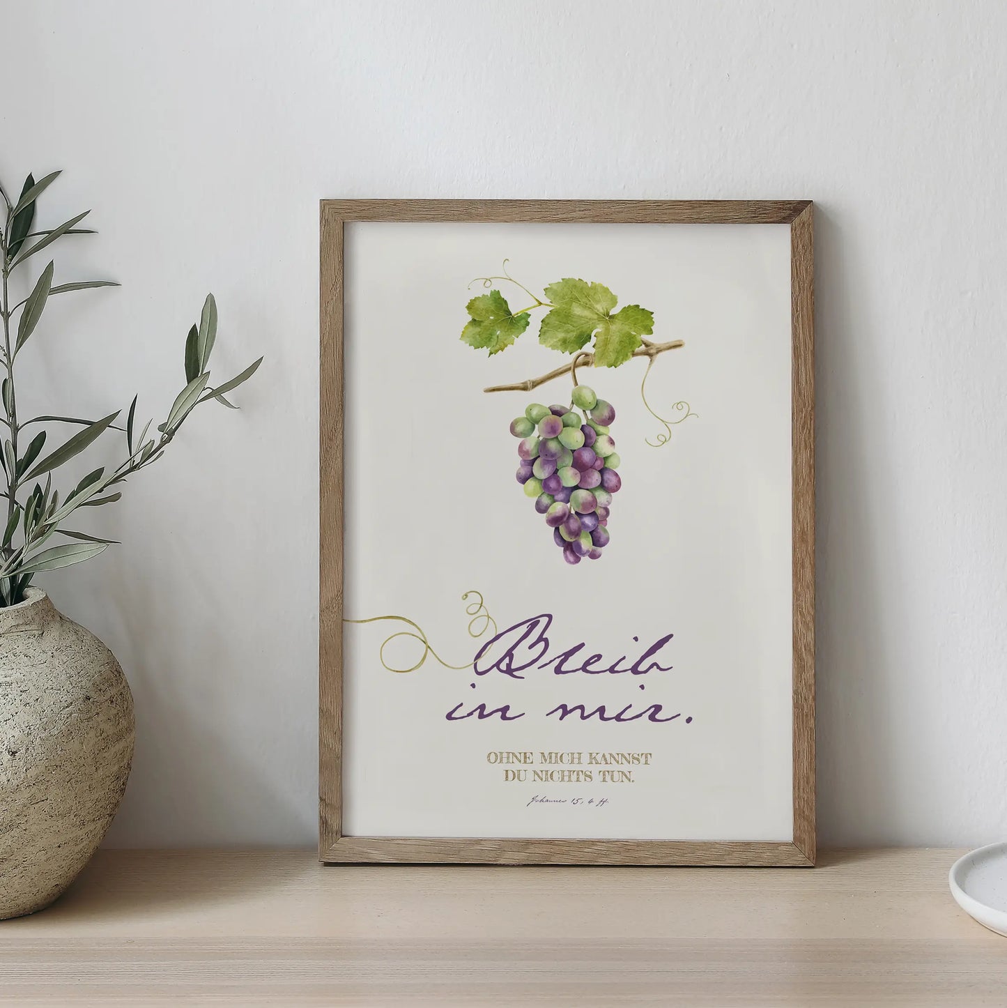 Bleib in mir - Poster DIN A3 | Bibelvers Wandbild
