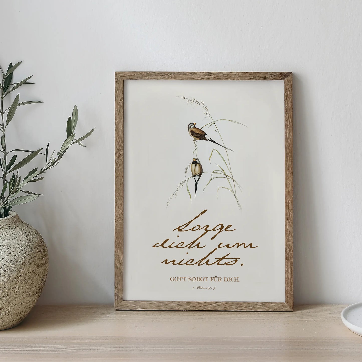 Sorge dich um nichts - Poster DIN A3 | Bibelvers Wandbild
