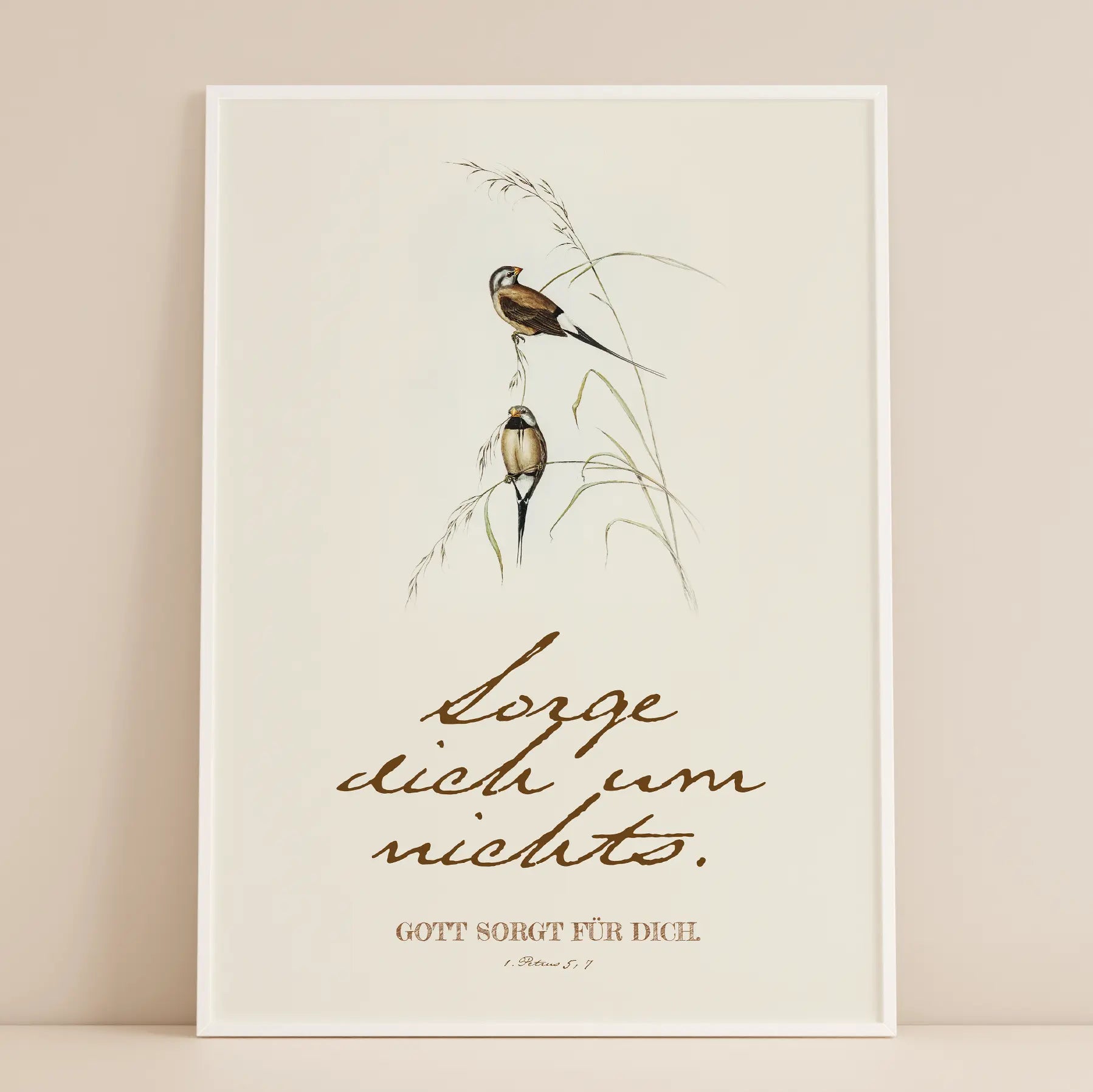 Sorge dich um nichts - christliche poster