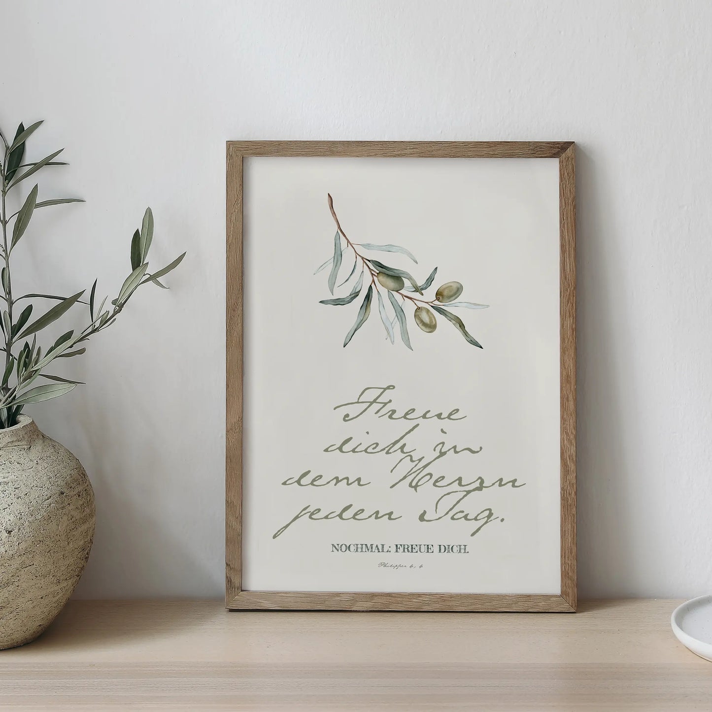 Freue dich in dem Herrn jeden Tag - Poster DIN A3 | Bibelvers Wandbild