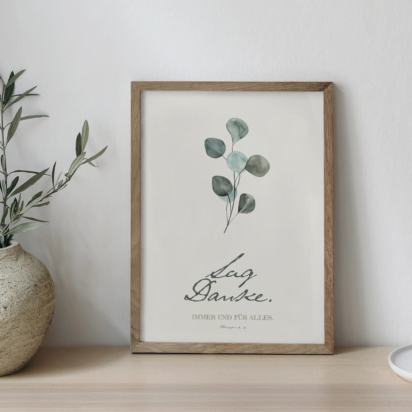 Sag Danke - Poster DIN A3 | Bibelvers Wandbild