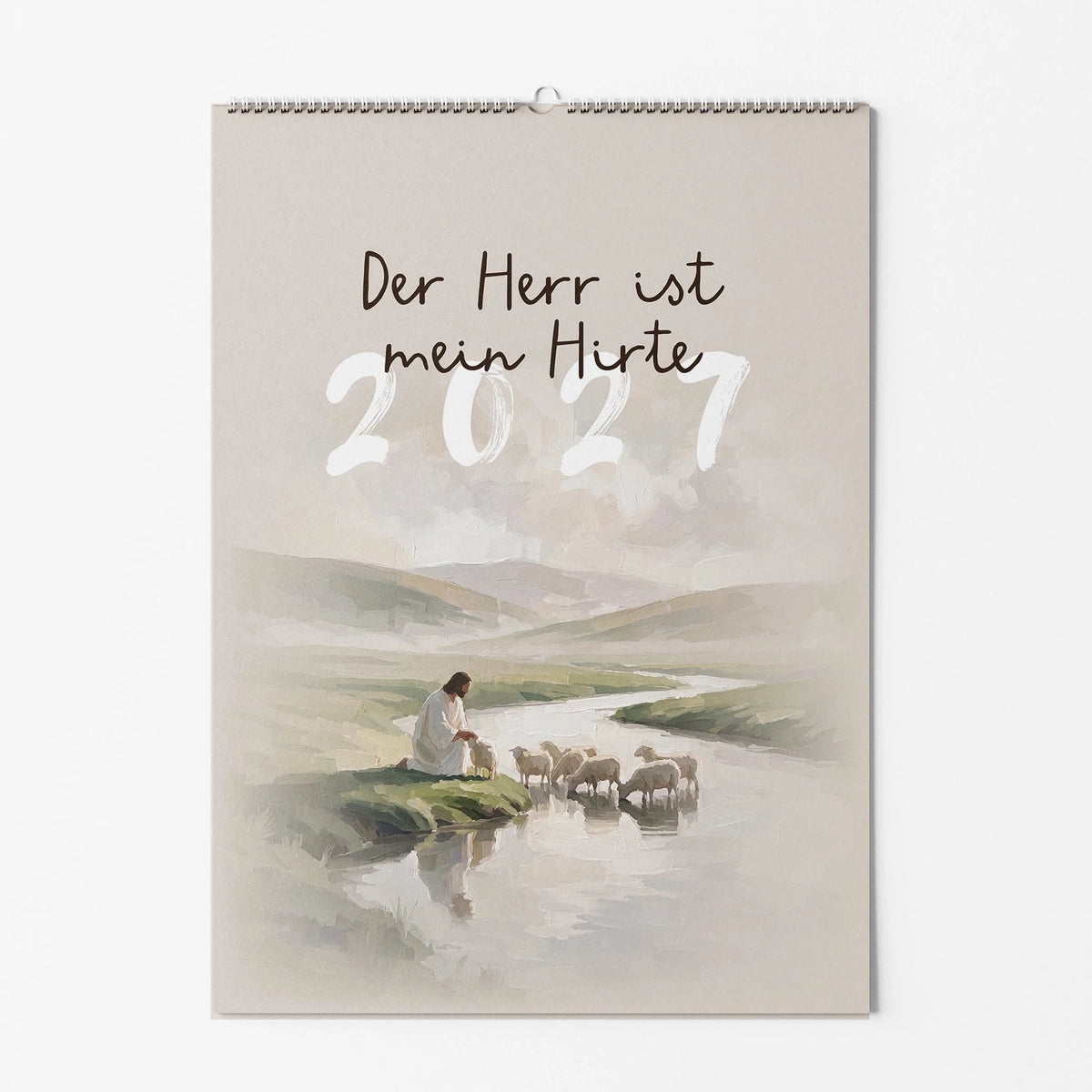 Familienkalender 2027 - Psalm 23: An der Seite des guten Hirten