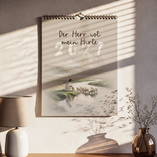 Familienkalender 2027 - Psalm 23: An der Seite des guten Hirten