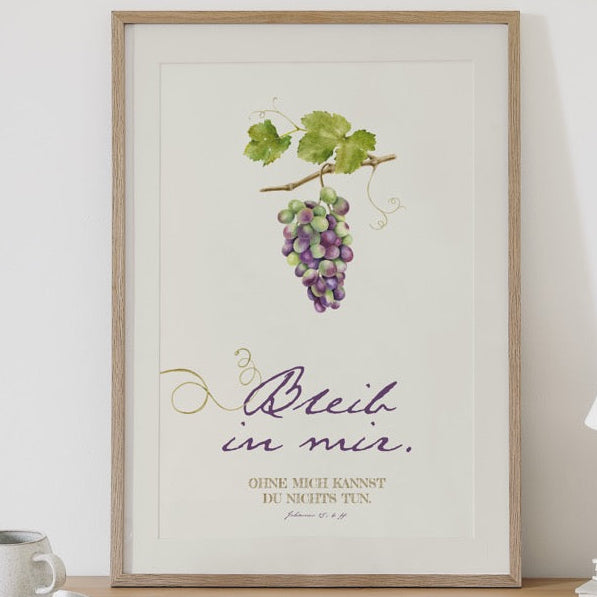 Bleib in mir - Poster DIN A3 | Bibelvers Wandbild