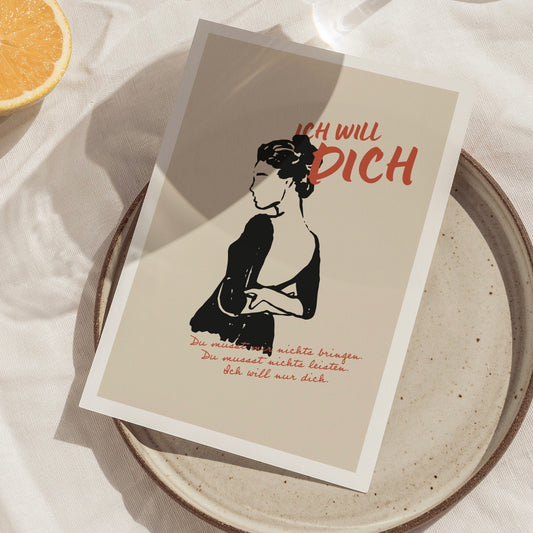 Ich will Dich - Karte DIN A6