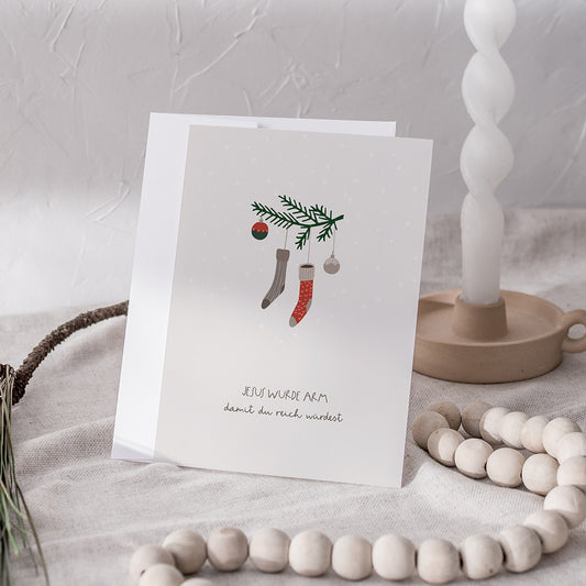 Jesus wurde arm- Karte DIN A6