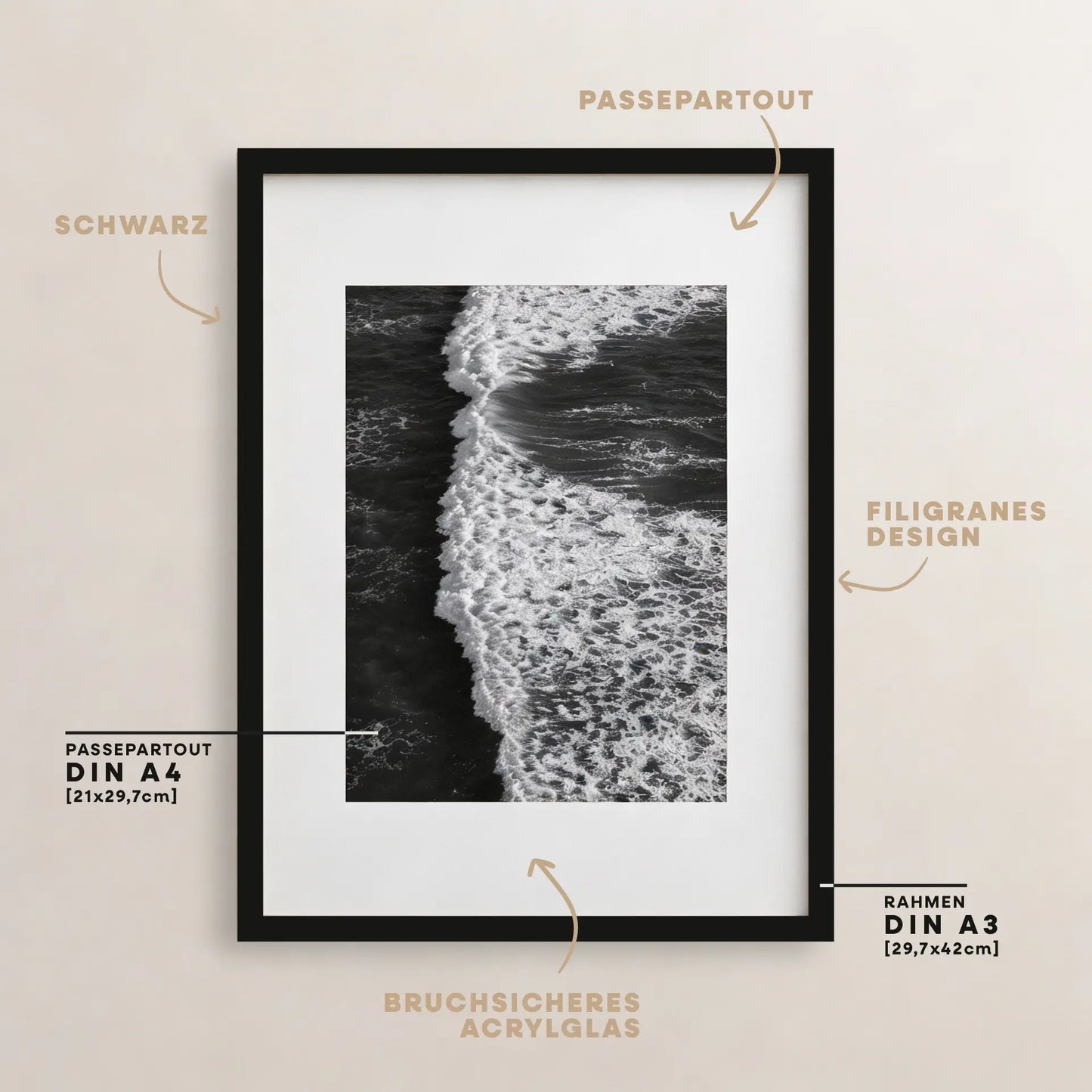 Bilderrahmen poster schwarz