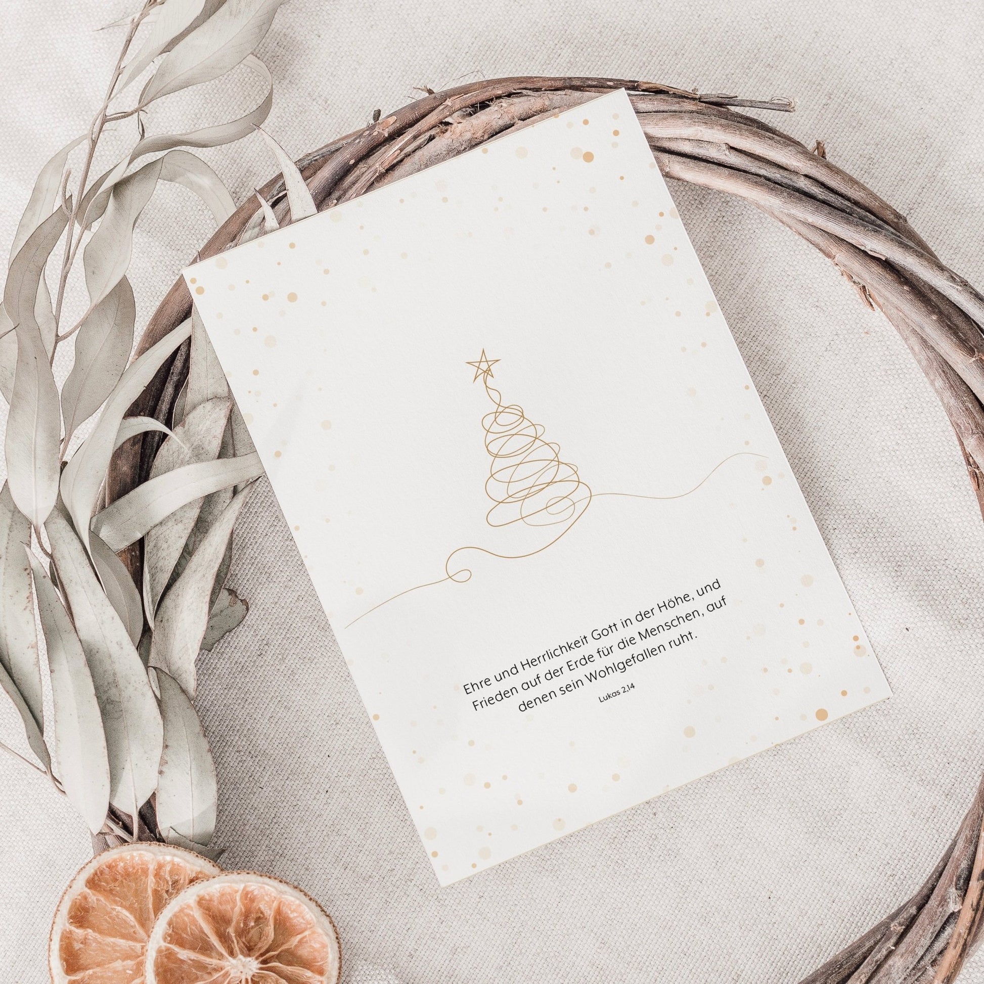 Ehre sei Gott in der Höhe - Karte DIN A6 - colibriARTS