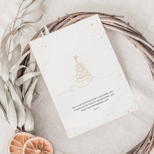 Ehre sei Gott in der Höhe - Karte DIN A6 - colibriARTS